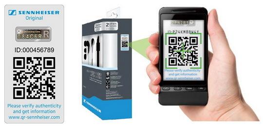 How to distinguish genuine from counterfeit Sennheiser headphones: look at the QR-code 
