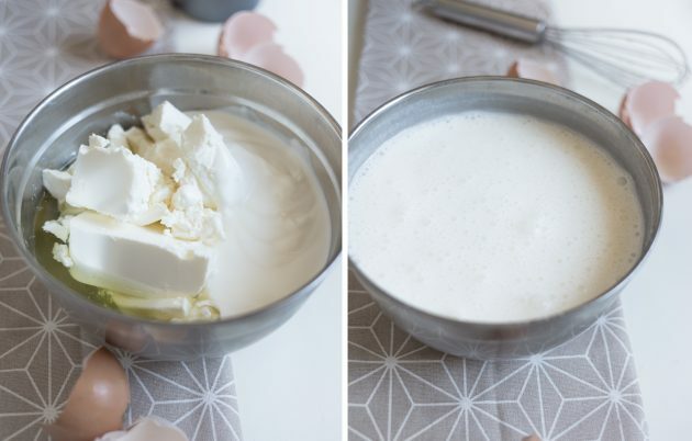 Protein Yogurt Cottage Cheese Casserole: Whisk together cheese, yogurt, sweetener and proteins