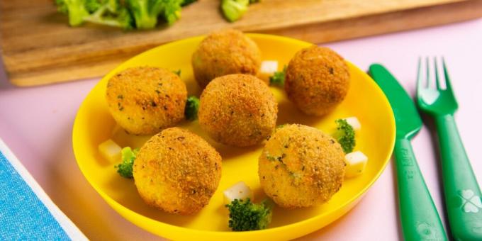 Potato croquettes with broccoli