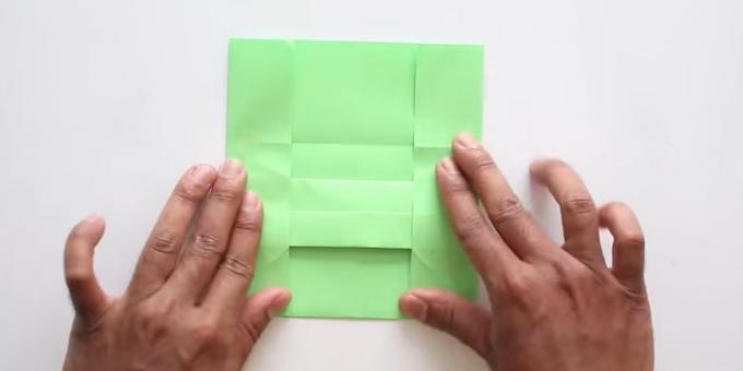 envelope with your hands without adhesive: fold the sides