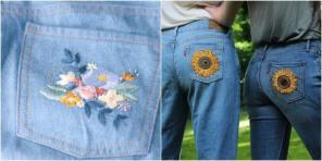 How nice to sew or to mask a hole in the jeans