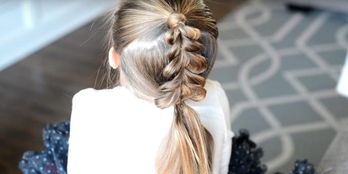hairstyles for girls in the New Year: complete plait