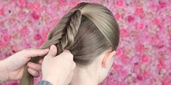 hairstyles for girls for the new year: pull the strands as weave