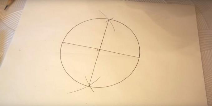 How to draw a five-pointed star: draw a circle