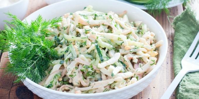 Calamari Salad with Cucumber and Egg