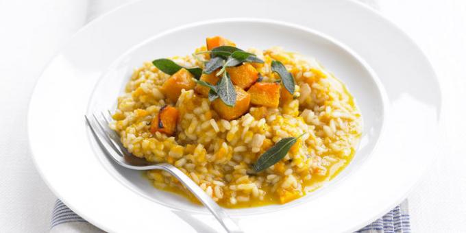 Recipe for risotto with pumpkin