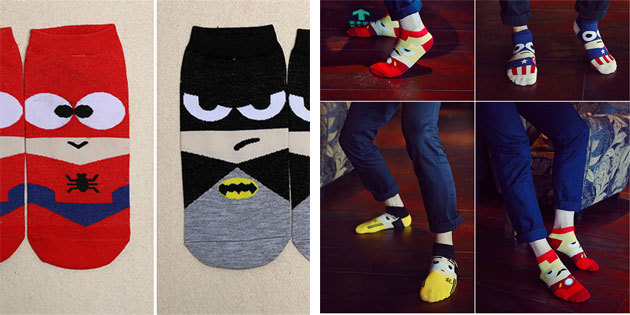 Beautiful socks: Men's socks with superheroes