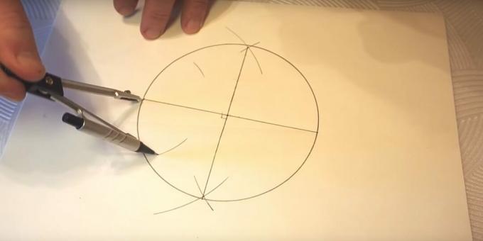 How to draw a five-pointed star: sketch on the left side