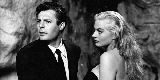 Shot from the film "La Dolce Vita" by Federico Fellini