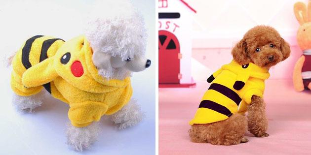 Overalls for dogs in the form of Pikachu
