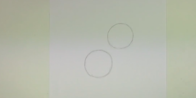 Draw two circles 