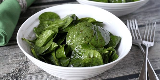 A simple spinach salad