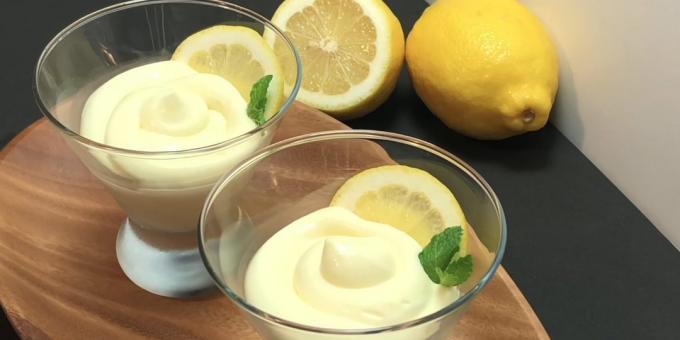 What to cook with lemon: Lemon cream mousse