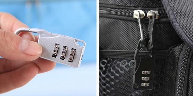 Combination lock for a suitcase