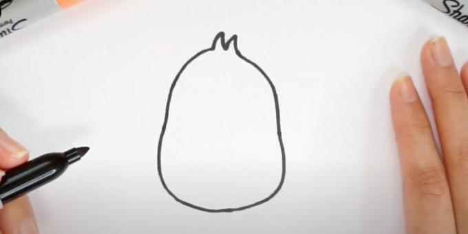 Easter Drawings: Draw the body of a chicken