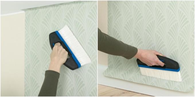 As wallpaper glue: Smooth out the wallpaper roller or brush dry
