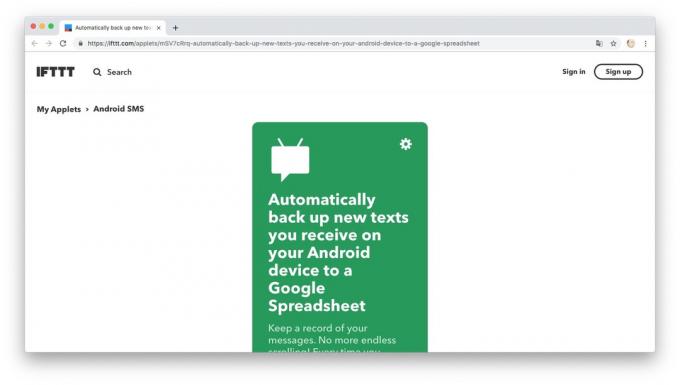 Action Automation with IFTTT recipes: are conducting Journal of SMS-messages to Google Docs