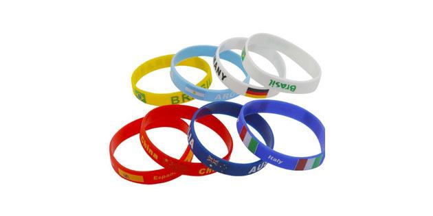 Souvenirs for the World Cup. Silicone bracelet