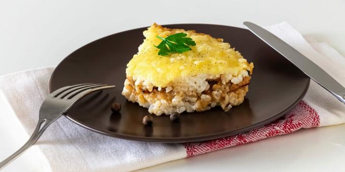 Rice casserole with minced meat: a simple recipe