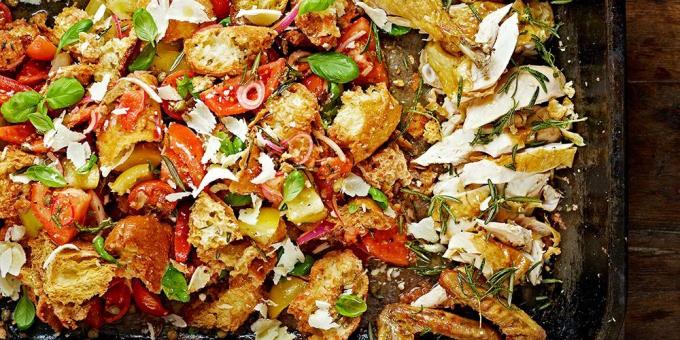 Delicious chicken dishes: chicken panzanella