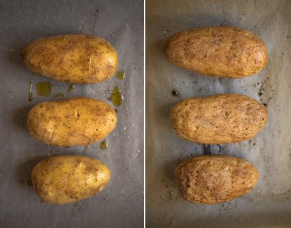 Stuffed potatoes: tubers