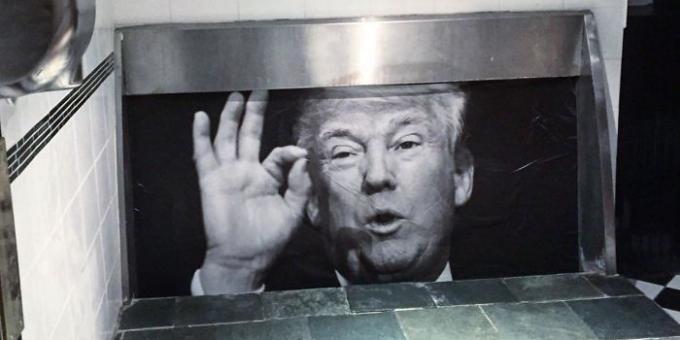 Bars and restaurants: urinal with Trump