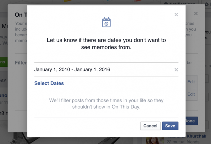 How to disable the feature on Facebook "On this day"