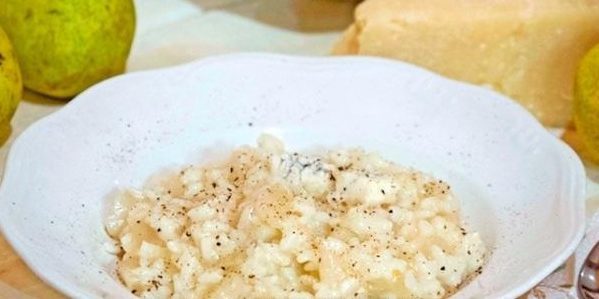 Recipe for risotto with pears and blue cheese