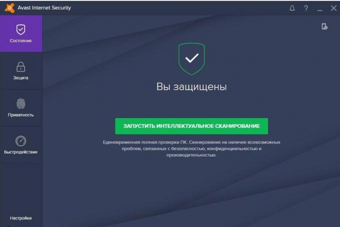 Anti-Virus for Windows 10: Avast Internet Security