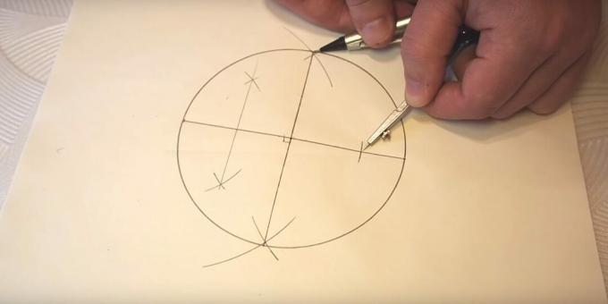How to draw a five-pointed star: measure the distance