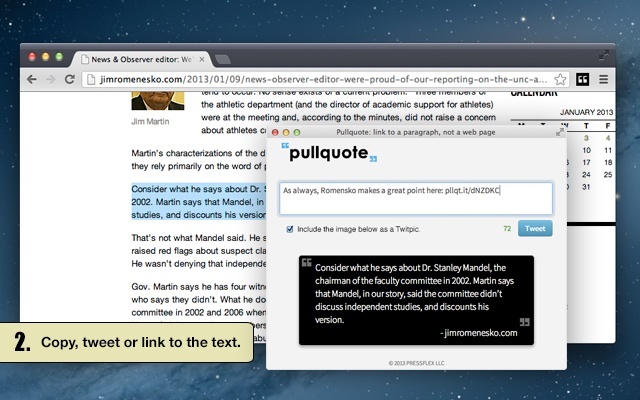 Pullquote screen