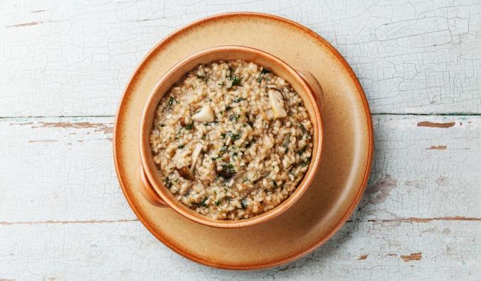 Risotto with porcini mushrooms