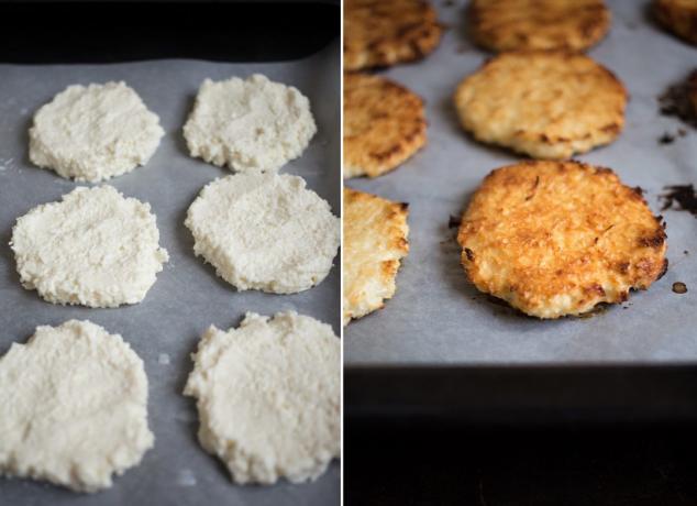 Coconut biscuits with cream cheese: baking