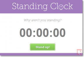 StandingClock: time tracking in a standing position