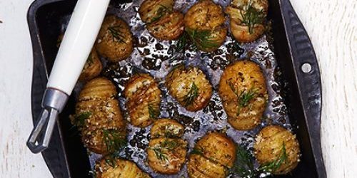 Hasselbek new potatoes with dill in the oven 