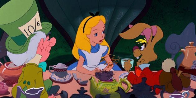 Still from the animated film "Alice in Wonderland" in 1951