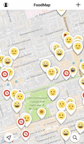 FoodMap: Search establishments in another city