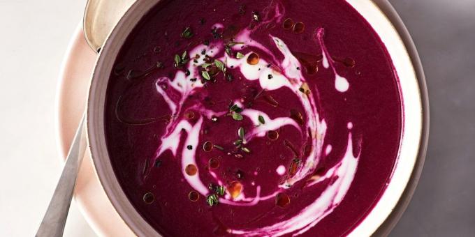 Beet-ginger soup from Martha Stewart