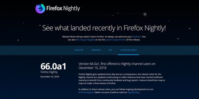 Version of Firefox: Firefox Nightly