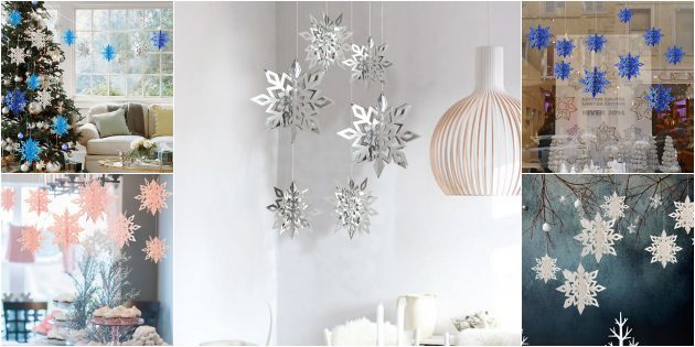 Christmas decorations with AliExpress: Snowflake made of cardboard