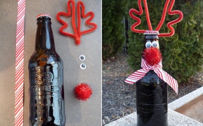 How to make a gift for the New Year with their hands: Rudolph & Co.