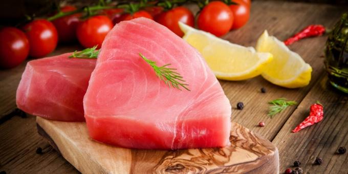 Foods containing iodine: tuna