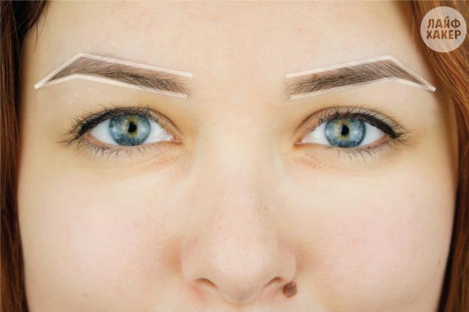 Eyebrow: Draw the contours of eyebrows