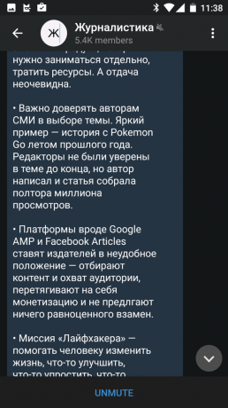 telegram for android: dark theme