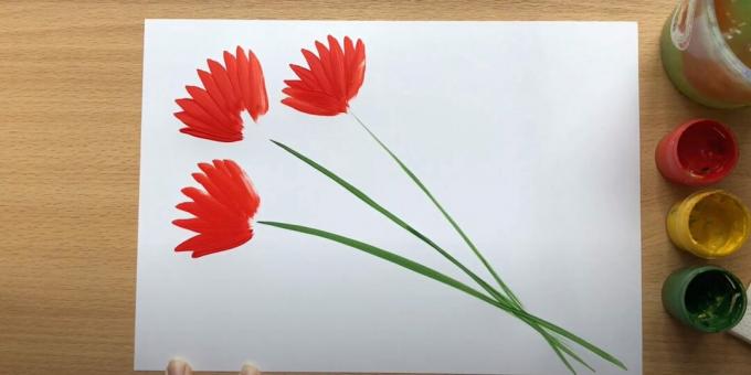 Draw the stems and petals