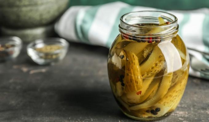 Pickled overripe cucumbers for the winter