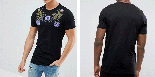 Fashionable men's t-shirts from European stores