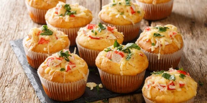 Love crab salad? Then make muffins with his taste!