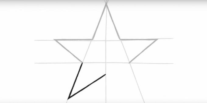 Draw the fourth point of the star