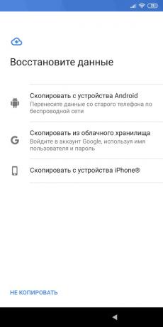 How to transfer data from Android to Android: Restore the data on the non-activated smartphone